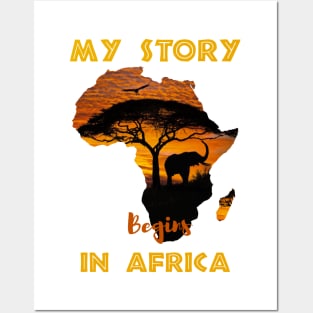 Story Begins In Africa Pride African-American History Month Posters and Art